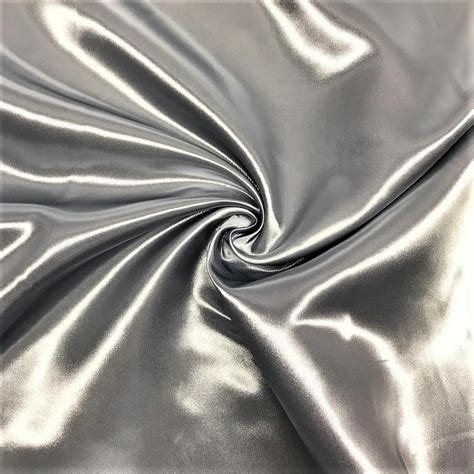 metallic satin silver fabric|silk satin by the yard.